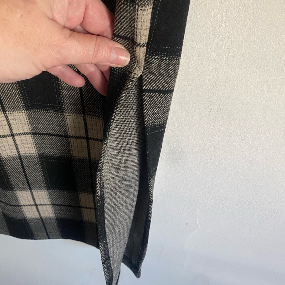 Plaid Black and Cream Women's Pencil Skirt‎ Office Siren - Picture 2 of 8